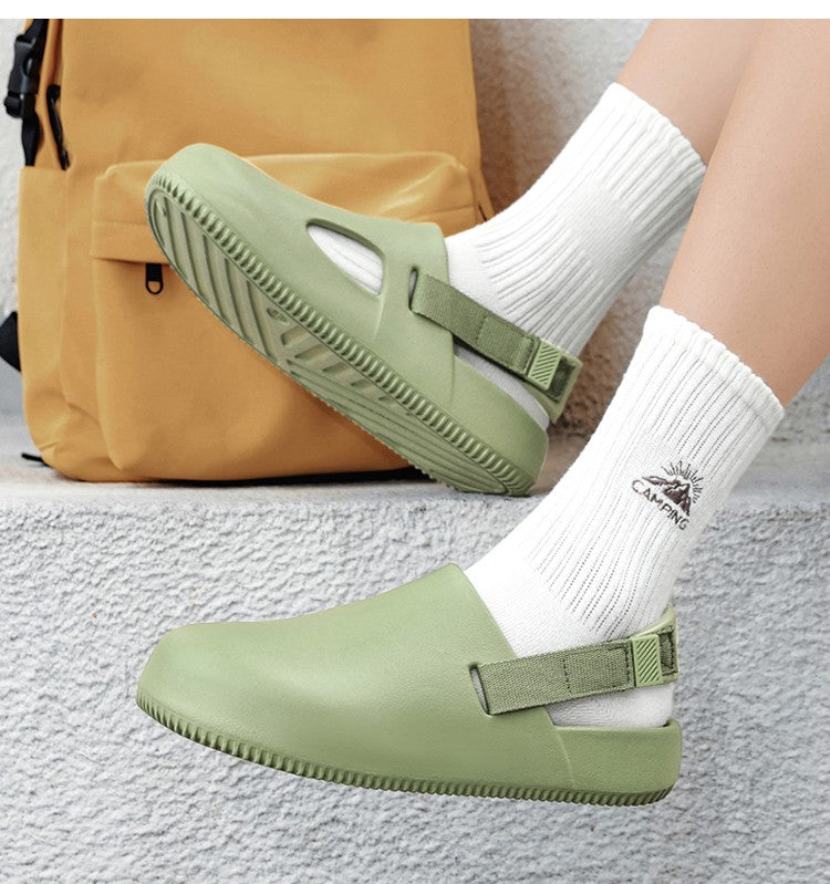 2025 New Casual EVA Sandal Men'S Non-Slip Flip-Flop Mule Design Comfortable Breathable Slip-On Lazy Shoes Adults Home Slippers