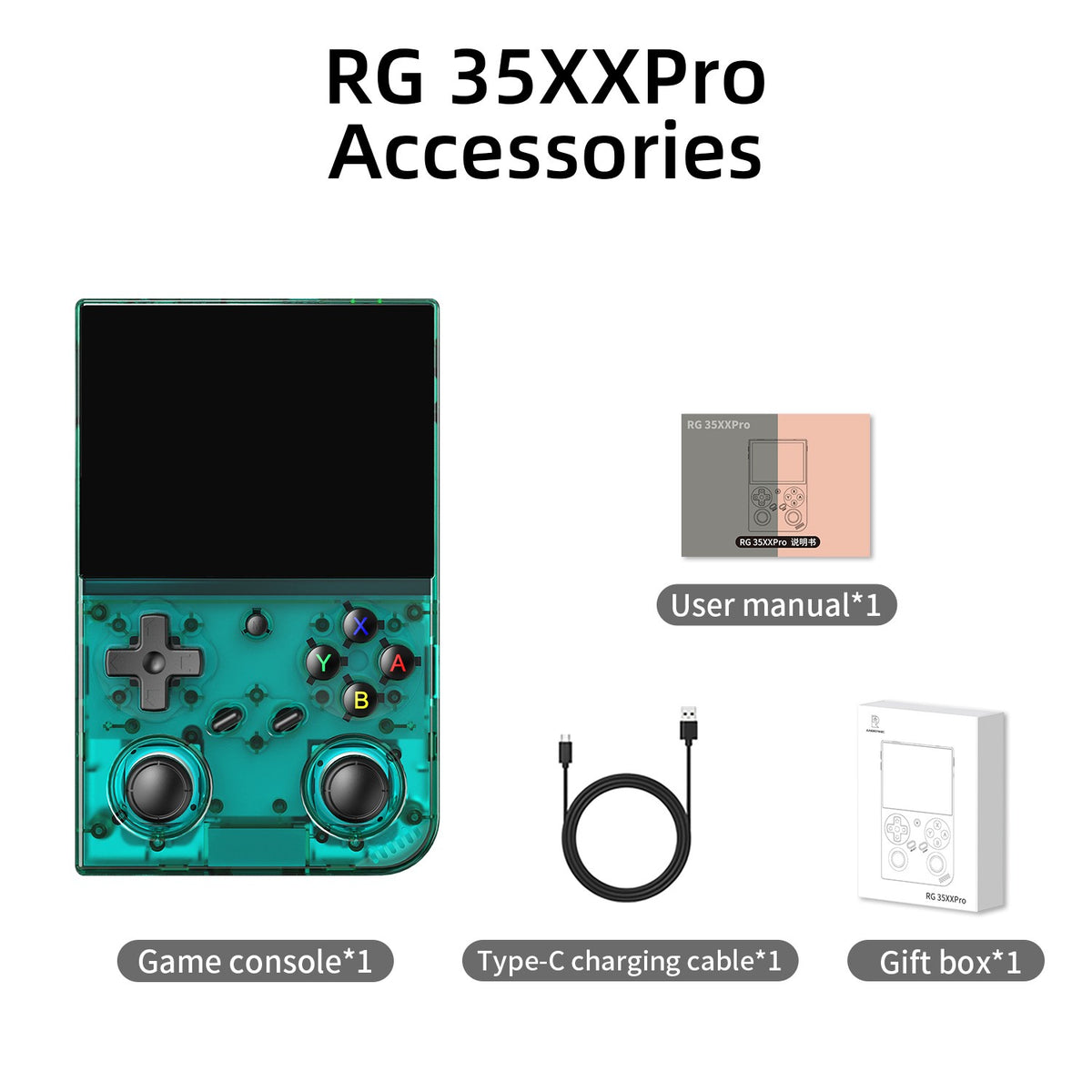 ANBERNIC RG35XX PRO Vertical Retro Gaming Console 3.5" IPS OCA Screen Linux 64-bit True Dual Joysticks Vibration Motor RixelHK