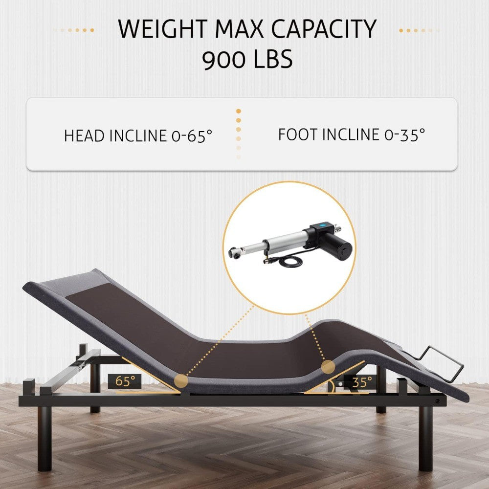 CERLIN Electric Adjustable Bed Base, Ergonomic Basic Full Size Bed Frame with Upgraded Motors and Wireless Remote Control