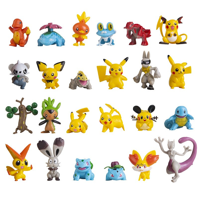 Pokemon Cartoons Anime Figures Toys Snorlax Pikachu Eevee Pocket Monster Figure Doll Model Kids Birthday Gift Bulk Buy Lot