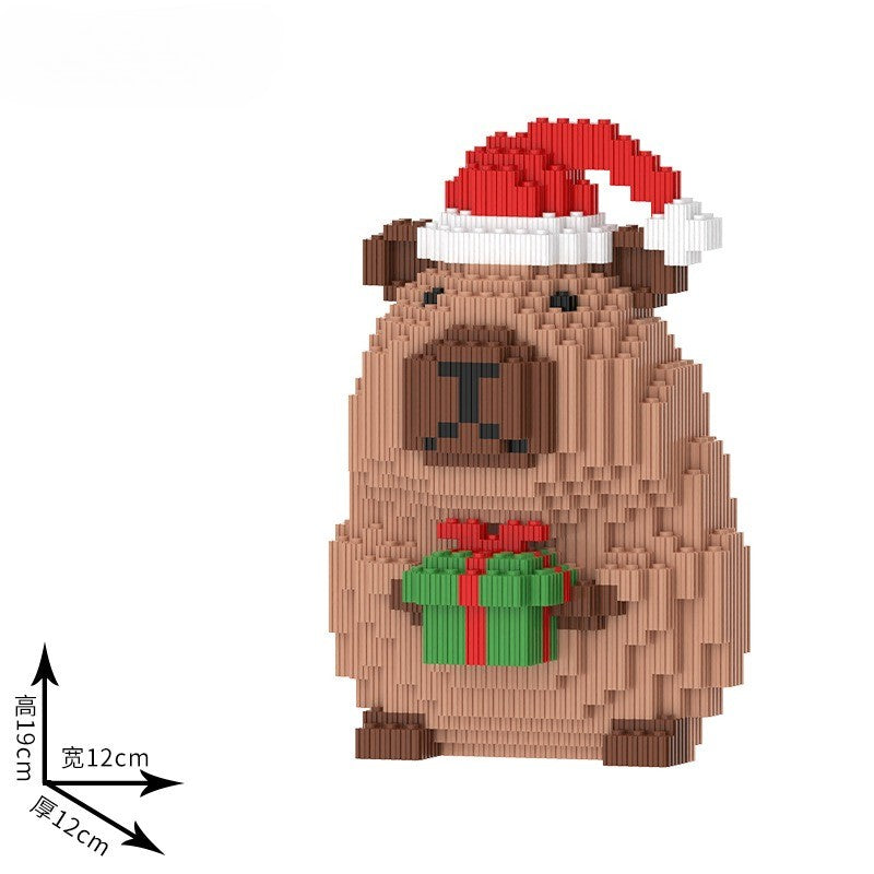 Brinquedo Grande de Capivara para Crianças, Capivara Gigante de Aniversário, Figura Capivara, Conjunto de Construção de Natal, Decoração para Casa para Maiores de 6 Anos