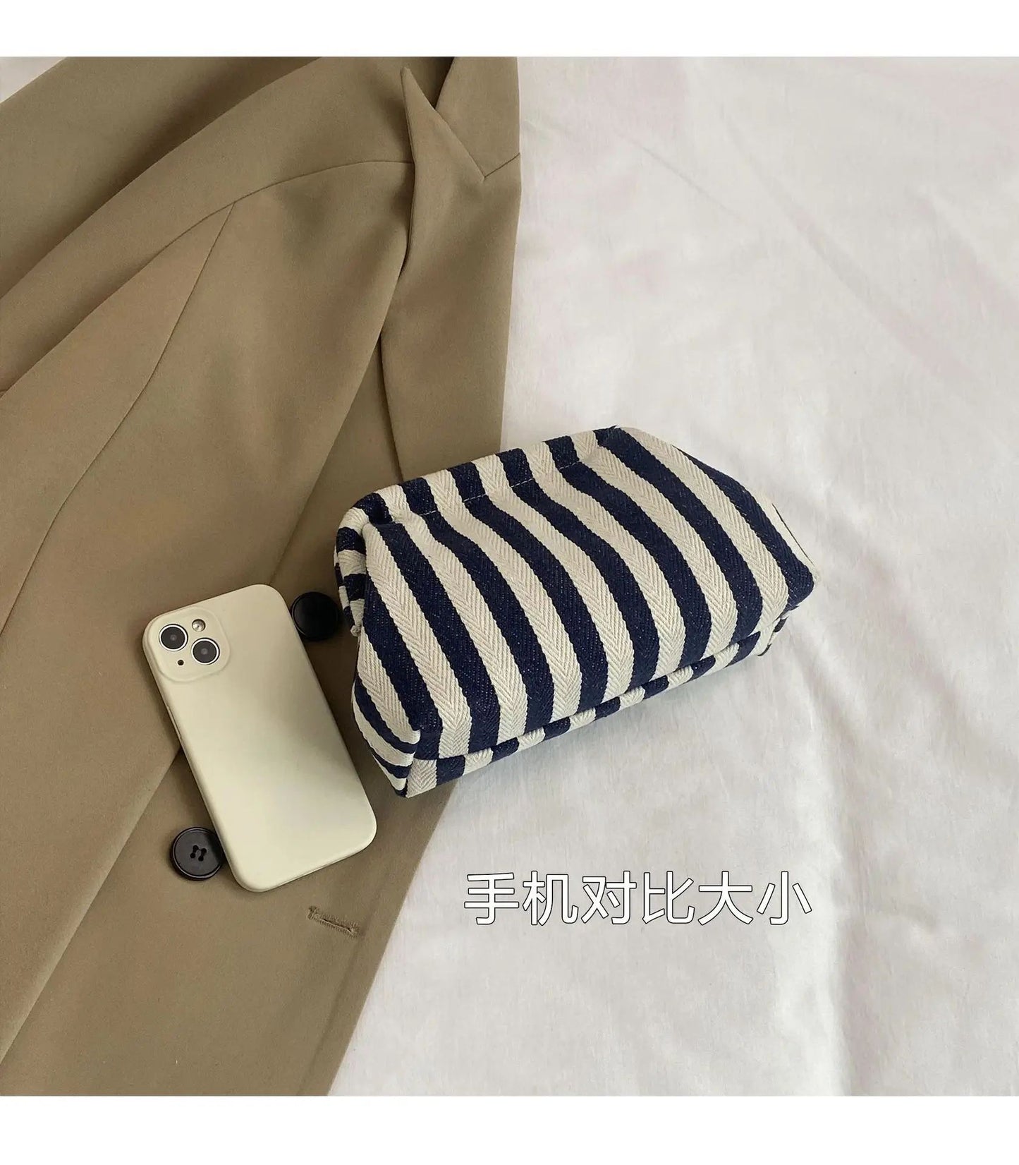 Summer Woven Crochet Striped Women's Handbag Large Capacity Knitted Beach Evening Bag Casual Ladies Colorblock Niche Cloud Bag