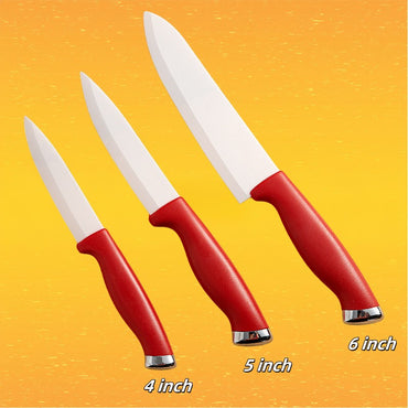 Ceramic Knife 4 5 6 Inch Knives Kitchen Set White Blade Chef Utility Paring Vegetable Slicing Ceramic Knives Kitchen Accessories