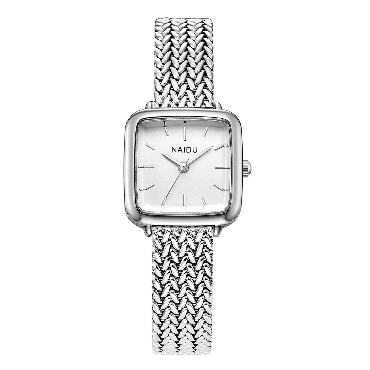 Ladies Small Square Watch Stainless Steel Strap Literary Fashion Retro Quartz Watch