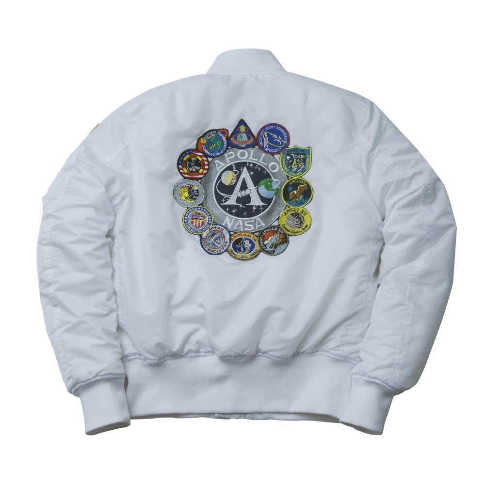 Winter bomber flight jacket vintage MA-1 APOLLO men coat streetwear warm varsity hip hop baseball letterman pilot us air force