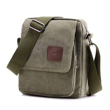 Casual crossbody bag, men's retro canvas crossbody bag, suitable for going out and daily commuting, shoulder bag