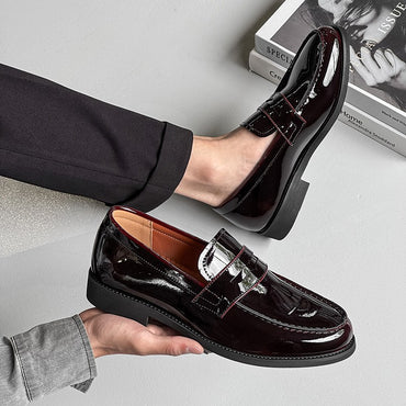 2025New Men Casual Oxford Shoes Genuine Leather Business Tooling Shoes Comfy High Quality Outdoor Antiskid Loafers Walking Shoes