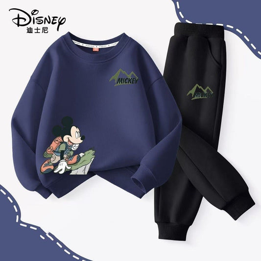 Autumn Baby Girls Boys Clothes Set Children Disney Mickey Printing Sweatshirt Top and Pants Bottom 2Pieces Suit Cotton Tracksuit