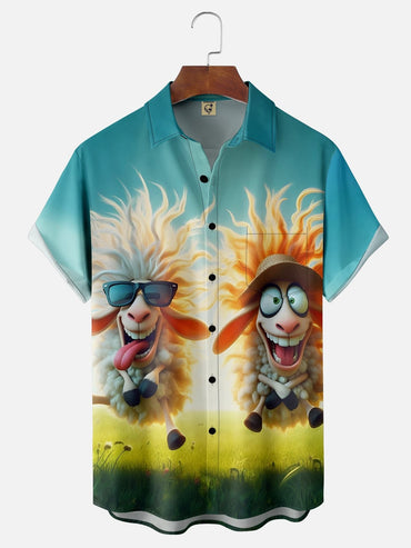 Cartoon Animal Graphic Men's Funny Shirt 3D Print Quick Dry Short Sleeve Tops Casual Men's Clothes Summer Street fashion Shirt