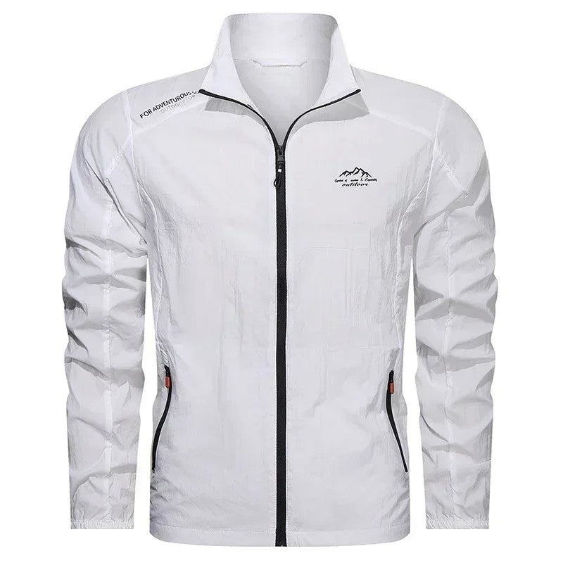 UPF100+ Men Summer Windbreaker Zip Pockets Uv Sun Protection Jackets Breathable Ultra-light Clothes Outdoor Skin Thin Coats Camp