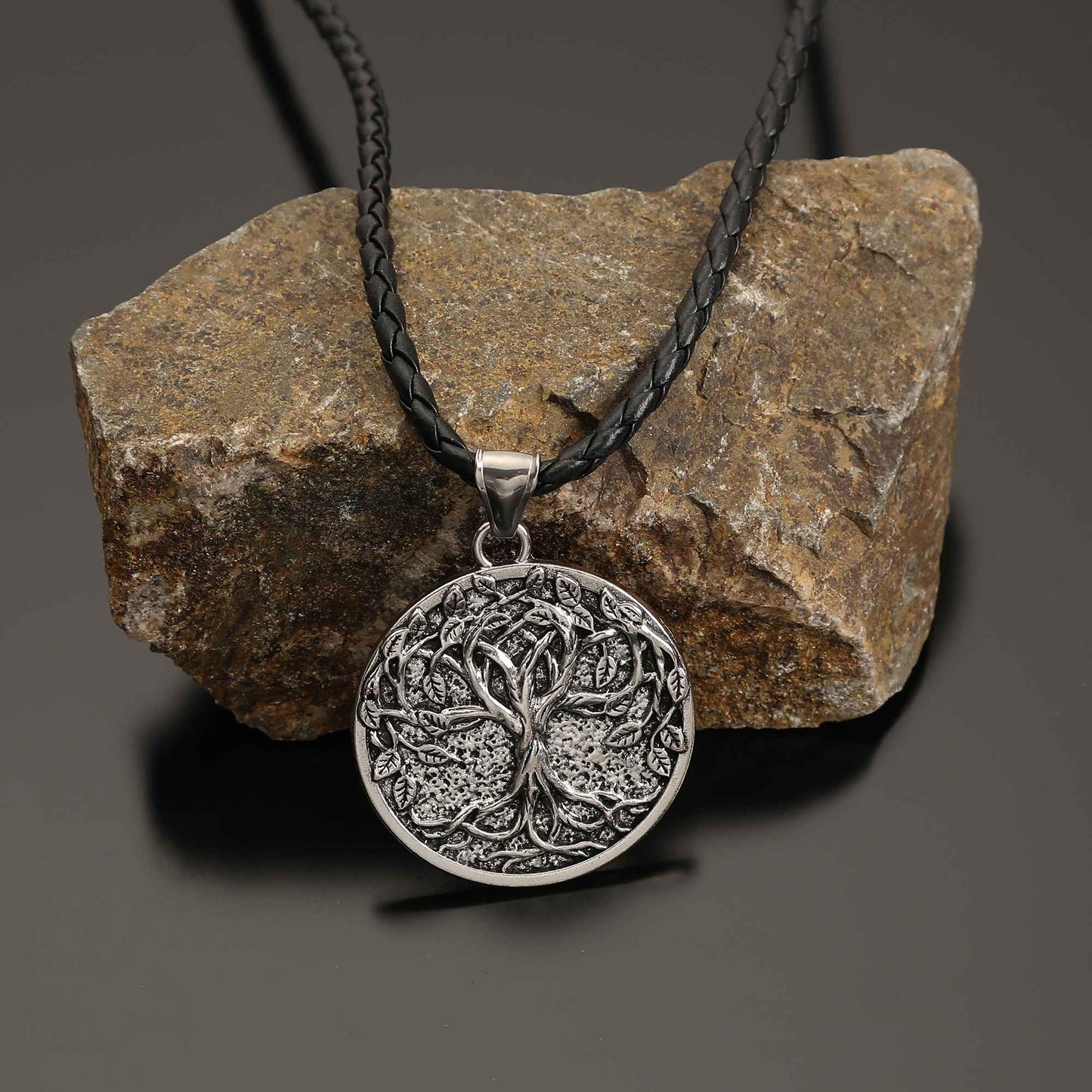 Colar com Pingente Vintage Viking Árvore da Vida Colar Masculino Moda Tendência Personalidade Colar com Pingente Feminino Acessórios de Festa Presente de Aniversário Dia dos Namorados Dia das Mães Dia dos Pais