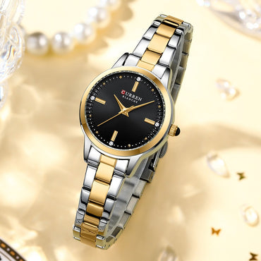 CURREN Women's Watches Fashion Original Quartz Wrist Watch for Ladies Roman Dial Dazzling Diamond Waterproof Luminous Luxury New