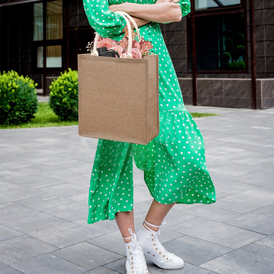 Pure Color Retro Faux Hemp Large Capacity Ladies Tote Reusable Lined Waterproof Travel Portable Beach Handbag