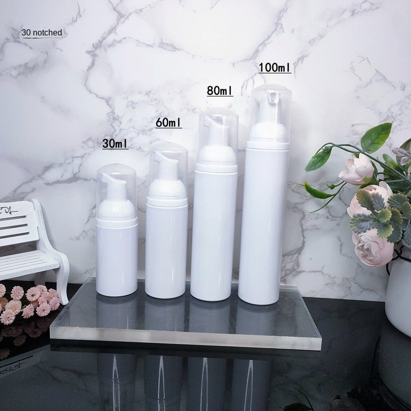 10/30/60PCS portable press mousse foam bottle, white pet plastic bottle cleansing milk bottle bottle wholesale Clean one's teeth