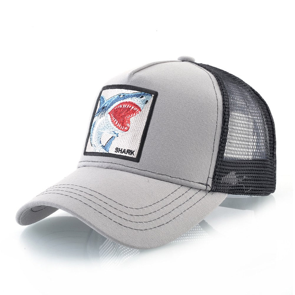 Bonés Trucker Masculino Feminino Streetwear Hip Hop Boné de Beisebol Com Patch de Tubarão Bordado Snapback Drake Bones Casquette Quatro Estações