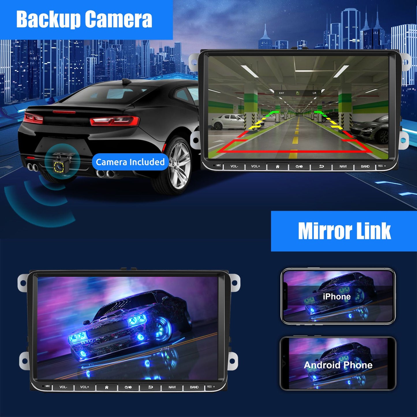 Rádio automotivo ESSGOO 9" Carplay para Volkswagen Golf 5 6 Passat Polo Jetta, Android Auto, multimídia, sistemas inteligentes para carros