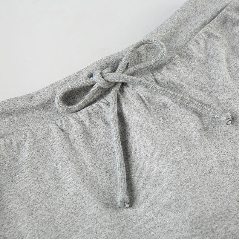 Solid Lace-up Mini Skirts Sexy American Retro Basic Vintage Casual Short Bottoms