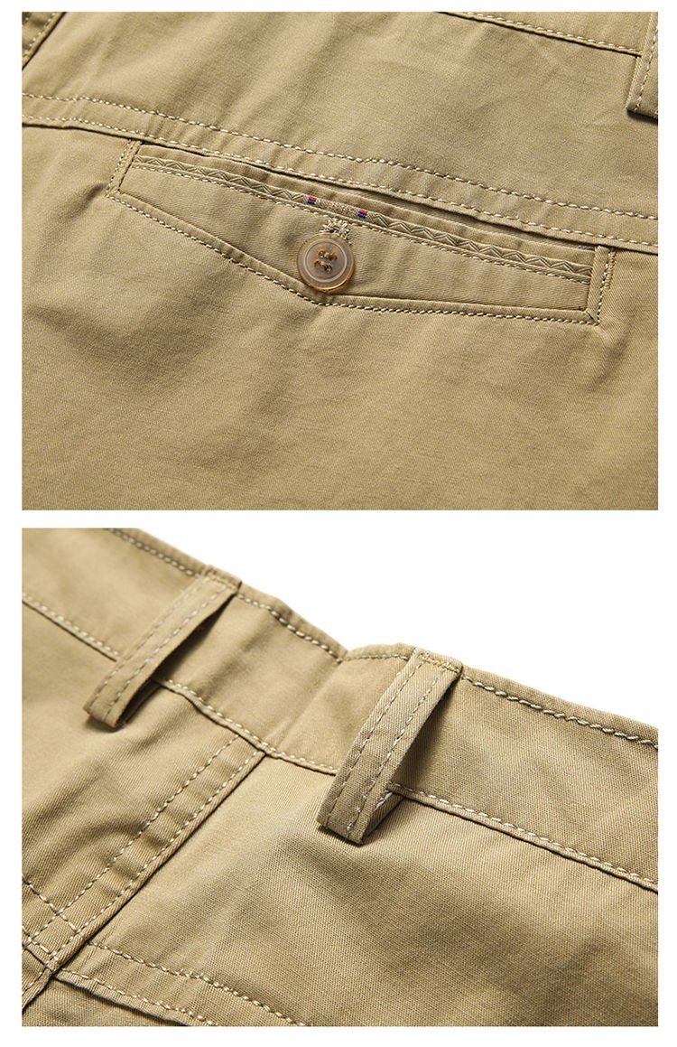 100% Cotton Shorts Men Knee Length Boardshorts Classic Brand Comfortable Clothing Beach Shorts Male Short Trousers