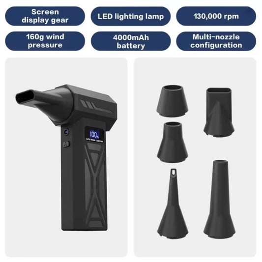 JH Portable Air Blower Free shipping Mini Turbo Jet Fan Handheld Brushless Motor 130000 RPM 52m/s Industrial Duct Fan