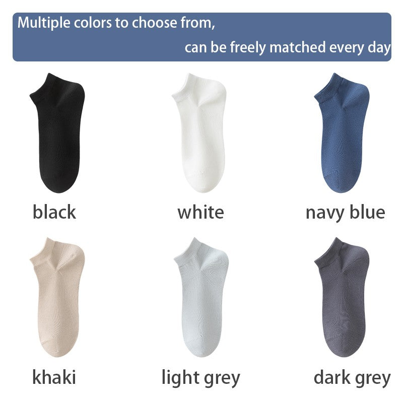 6Pairs High Quality Men Combed Cotton Socks Short Breathable Odor proof and antibacterial Business Spring Summer for Male sock