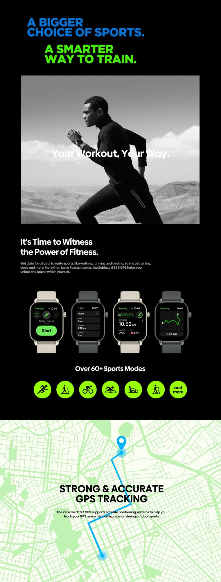 New 2025 Zeblaze GTS 3 GPS Sport Smartwatch Voice Calling 2.01" Display Heart Rate SpO2 Stress Tracking Smart Watch for Men Lady