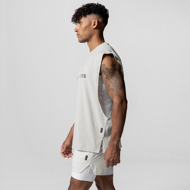 Men's Summer Cotton Casual Tank Top Gym Fitness Clothing Sleeveless Shirt Bodybuilding Running Singlet Undershirt Workout Vest