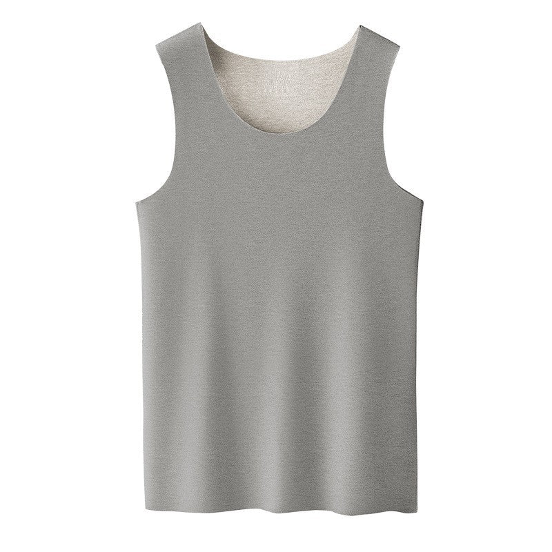 Comfortable Bamboo Fiber Thermal T Shirt Men Tank Top Wool High Quality Seamless Undershirt Winter Men's Warm Fleece Underwear