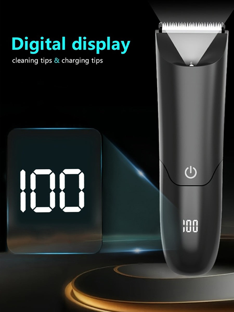 Man Beard Shaver Sideburn Electric Body Hair Trimmer With 2 Protective Cap For Underarm Leg Hair Razor Rechargeable Grooming Kit