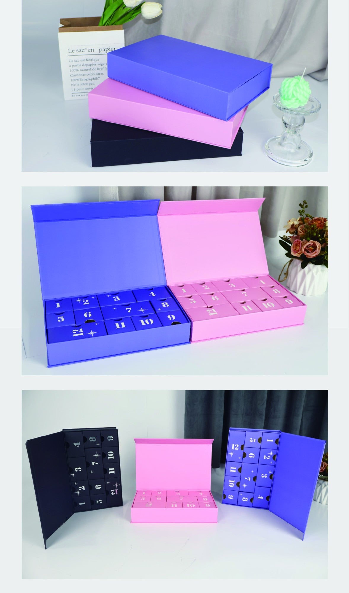 12 days Advent Calendar Christmas DIY Box Set Christmas Countdown Calendar Holiday Premium Surprise Christmas Gifts
