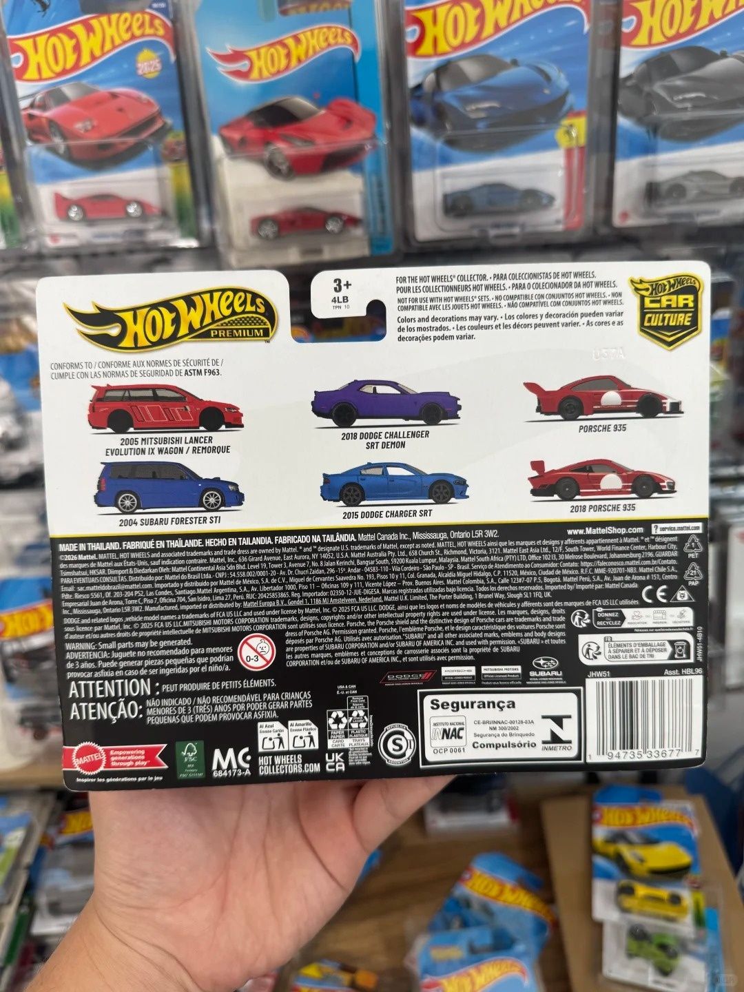 Hot Wheels Premium Car Culture 2 Packs Mitsubishi Subaru Dodge Porsche 1:64 Diecast Alloy Classic Performance Car Collectible