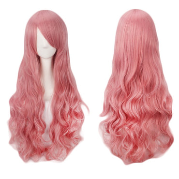 A 32-Inch Curly Wavy Cosplay Synthetic Wig With Bangs Is Suitable For Playing Halloween Costumes Like Lolita In Anime And Games