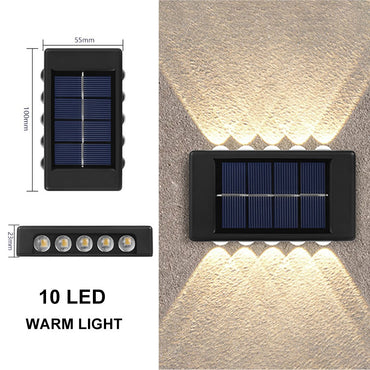 Solar Up And Down Double-headed High Brightness Wall Lights Garden Lights Door Sign Wall Lights Outdoor Waterproof Wall Washer