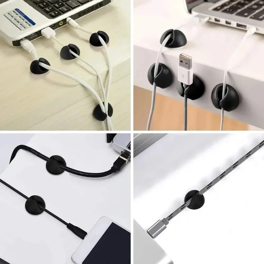 20pcs Data Cable Holders Charger Line Clip Easy to install For Computer/Tablet/Cellphone Wire Organization Household Accessories
