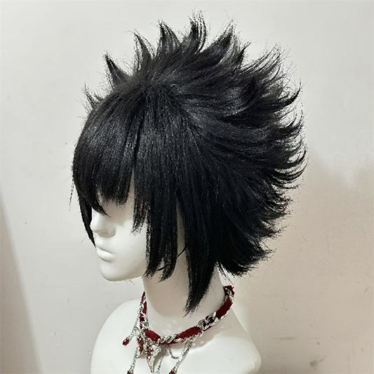HOKAGE NINJA Sasuke Cosplay Wig Synthetic Short Straight Wig Anime Coser Heat Resistant Fiber High Quality Wig Halloween Party