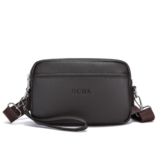 New Style Casual Men's Single Shoulder Bag - Portable Side-Hand Carrying Bag With Wrist Strap - Business-Style Crossbody Bag