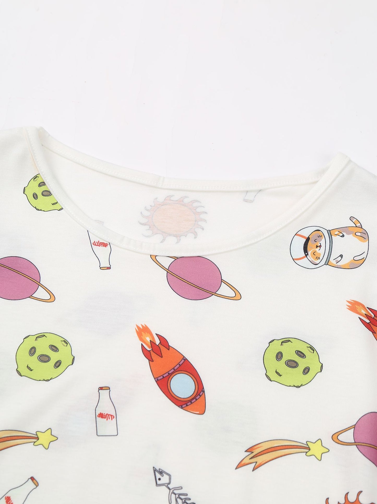 Mens Cute Cartoon Print Bodysuit Sissy Pajamas Short Sleeve Buttoned Crotch Diaper Rompers Gay Male Onesies Sleepwear Loungewear