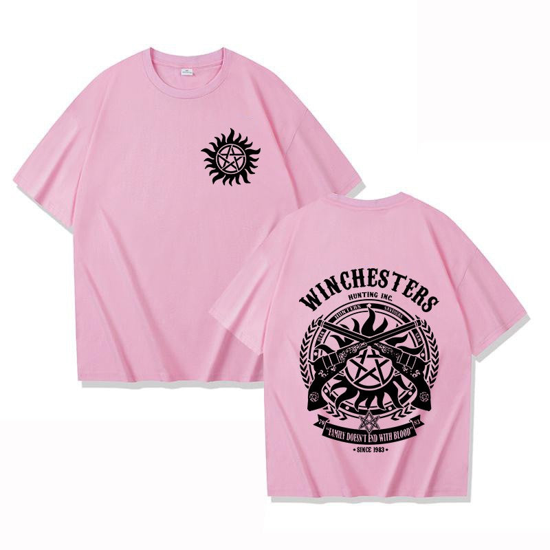 New TV Supernatural Printed Women Men T-shirts Supernatural Short Sleeve Shirts Summer Round Neck Tee Shirt Casual Funny Tops
