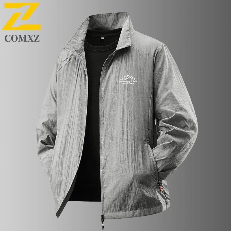 2025 Men's Summer Sun Protection Jacket Ultra-Light Thin Skin-Friendly Breathable UV Proof Fishing Ice Silk Sunscreen Coat