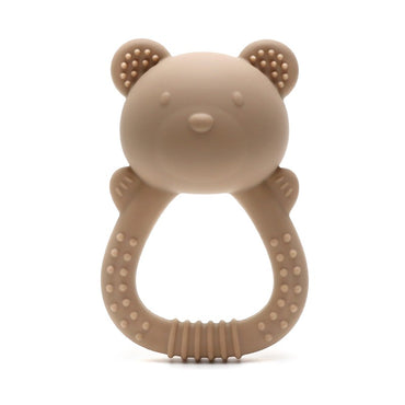Hot sale cute bear baby rattle silicone teether 0-1 year toy