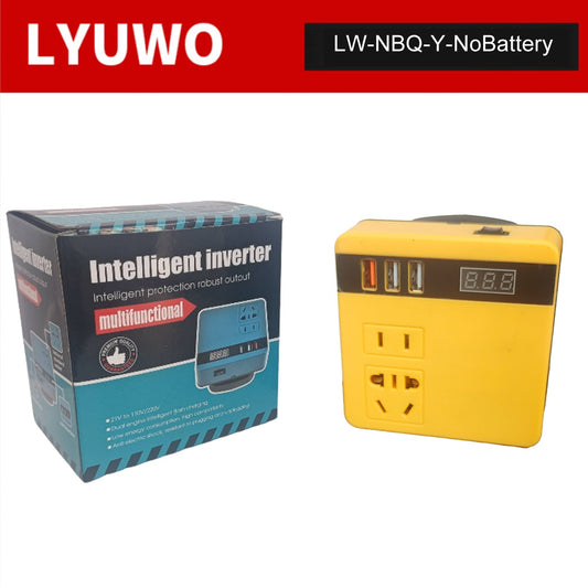 Lithium Battery Inverter Power Bank, AC220V/DC5V/21V Outdoor Household Multifunctional Intelligent Transformer Electric Tool