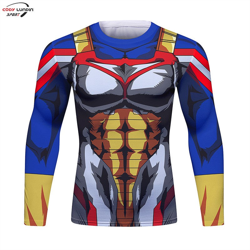 Gym Compression Shirt Men Anime GOKU Cosplay Costume T-Shirt Quick Dry  Long Sleeve Fitness Bodybuilding Workout Sport Shirts