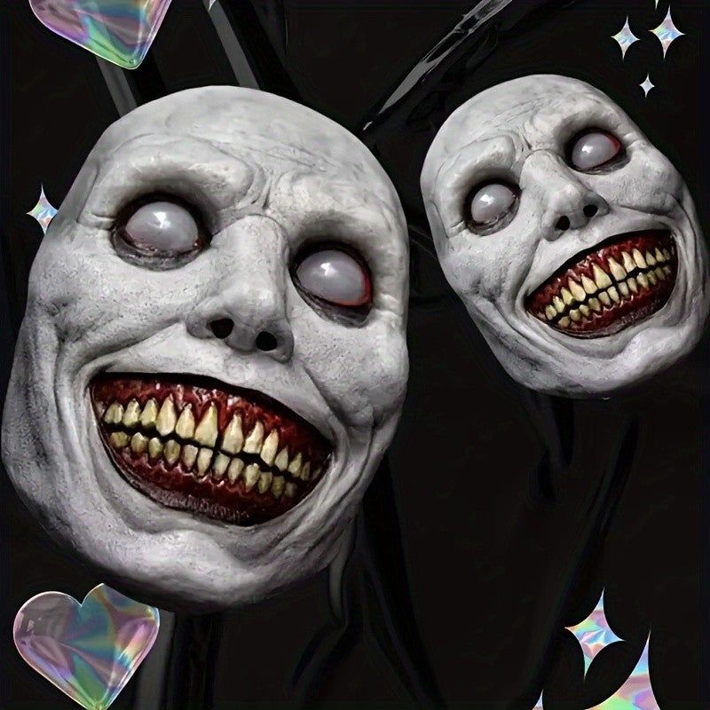 Christmas Zombie Mask - Scary Clown & Demon Dual Face Design, Lightweight Breathable for Cosplay