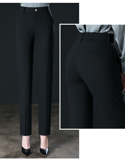 New Autumn Women's Suit Pants, Black Gray Khaki Pantalones Spring Female Slim Trousers, Asian Size 26 27 28 29 30 31 32 33