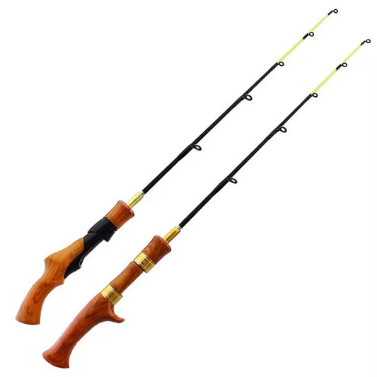 Vara de Pesca Telescópica Mini WEIHE 62 cm para Gelo Portátil Fibra de Carbono Pesca de Carpa de Camarão em Rio