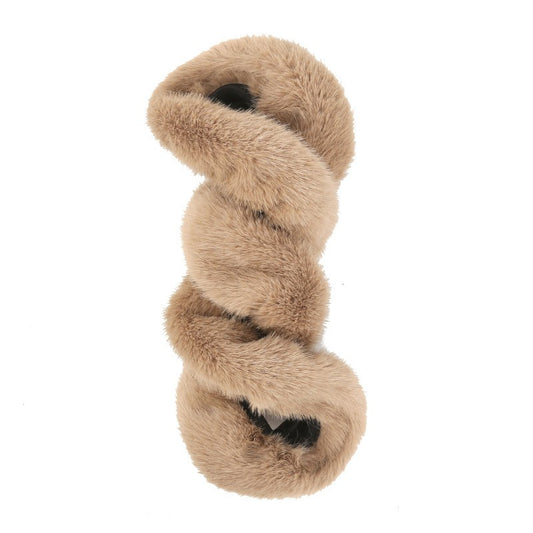 1pcs Plush steering wheel cover imitation mink fur elastic band anti slip and warm car steering wheel cover