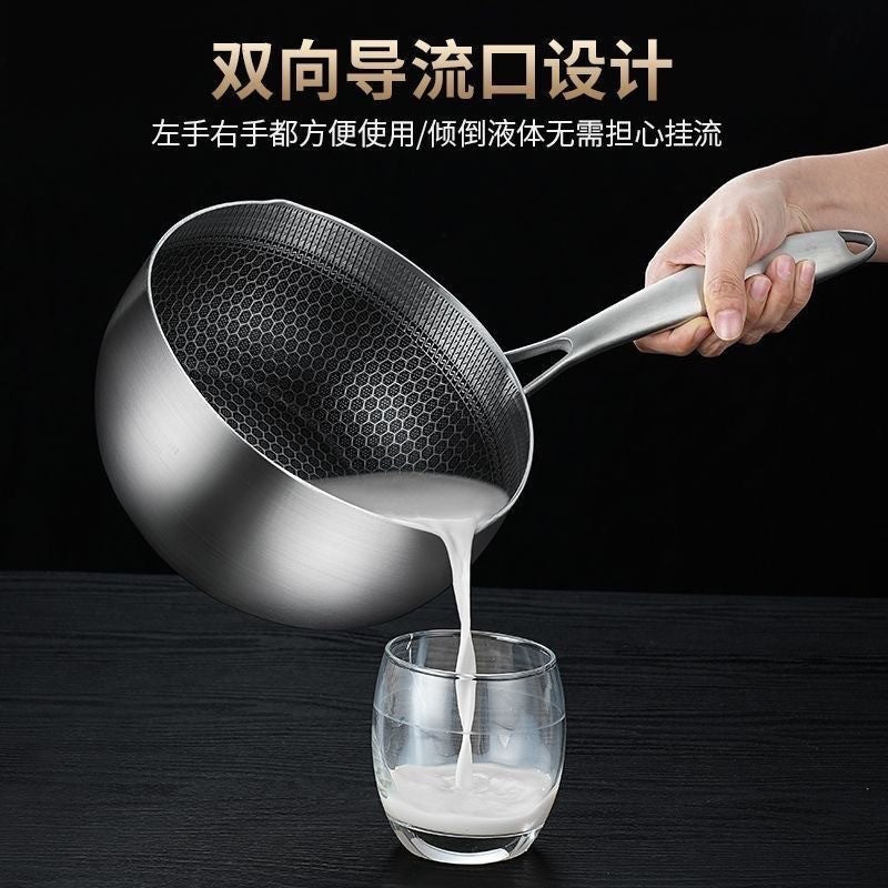 MOEYE Soup Pot 316L Antibacterial Stainless Steel Milk Pot 5 Layers Thickened Bottom Non-stick Cooking Pot Kitchen Saucepan