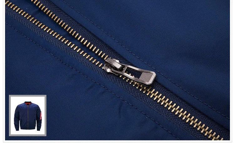 bomber jacket Bomber Jackets Men Casual Solid Zipper Pilot Jacket Green New Slim Fit Male Coats Mens Military New pilot Air men