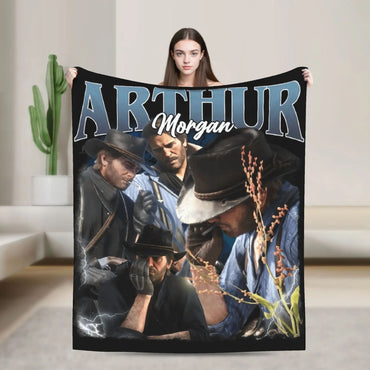 Arthur Morgan Cool Cowboy Movie Blanket Super Soft Throw for Travel Office Bedding Outdoor Use Perfect Bedspread Gift