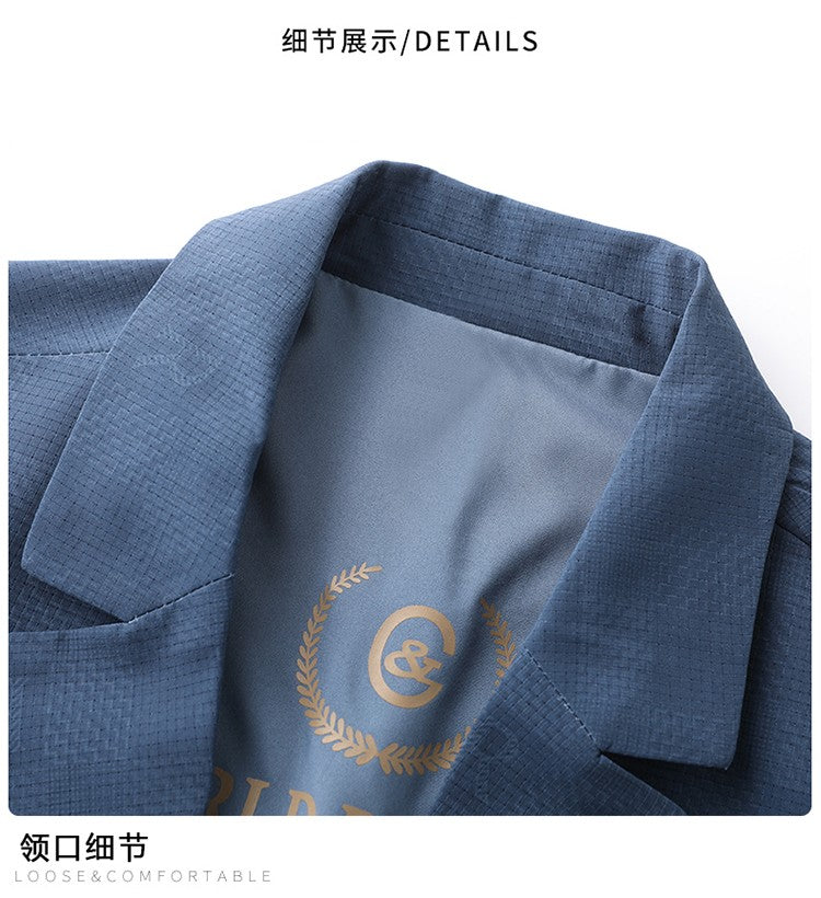 Large Size Thin Ice Silk Suit High Elastic Lightweight Breathable Casual Sun-Protective Smooth Light Luxury Jacket