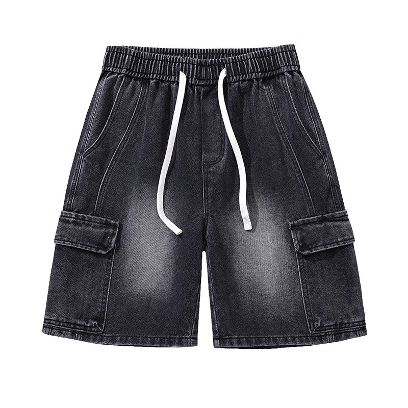 New tooling summer men's and women's casual outdoor cotton denim shorts loose sports breathable quick drying pants